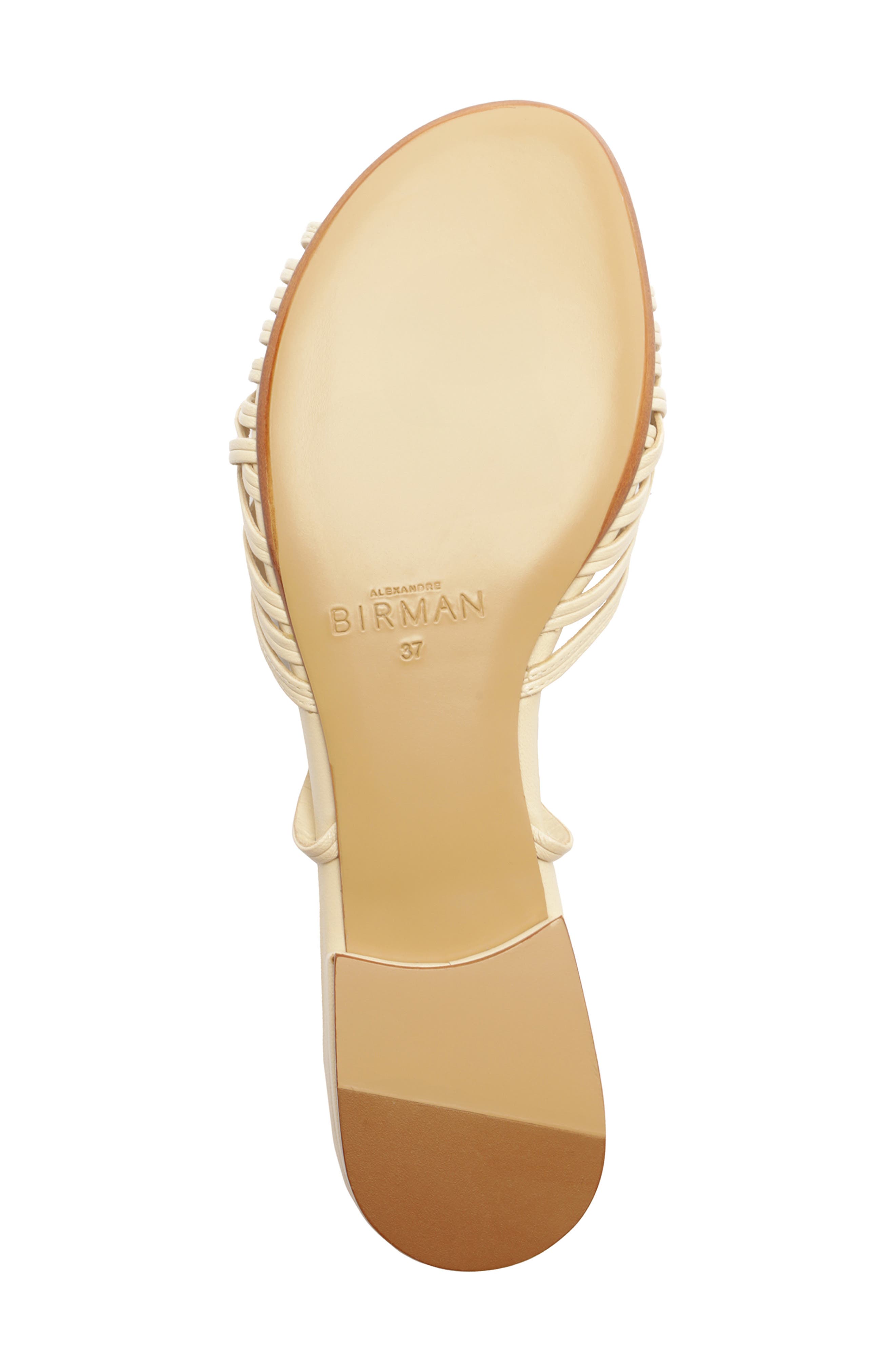 Lilian Woven Flat Ankle Strap Sandal, Alternate, color, EGGSHELL