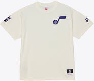 Mitchell & Ness Men's Mitchell & Ness Cream Utah Jazz Hardwood Classics Chainstitch Premium T-Shirt