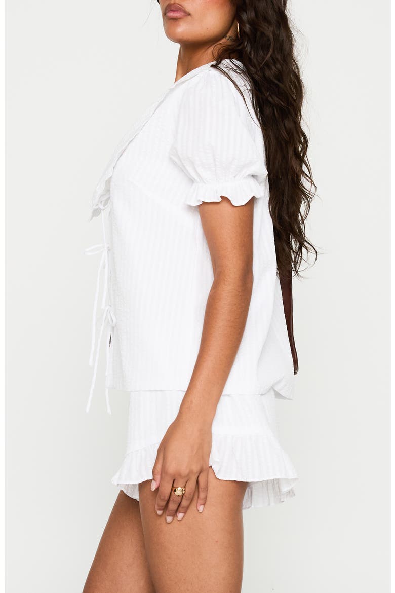 Eternal Sun Collared Top & Shorts Set, Alternate, color, WHITE