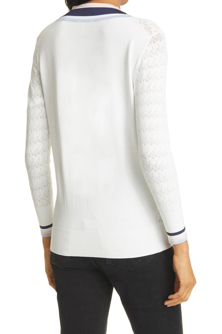 Almahh Cricket Stripe Sweater, Alternate, color, WHITE