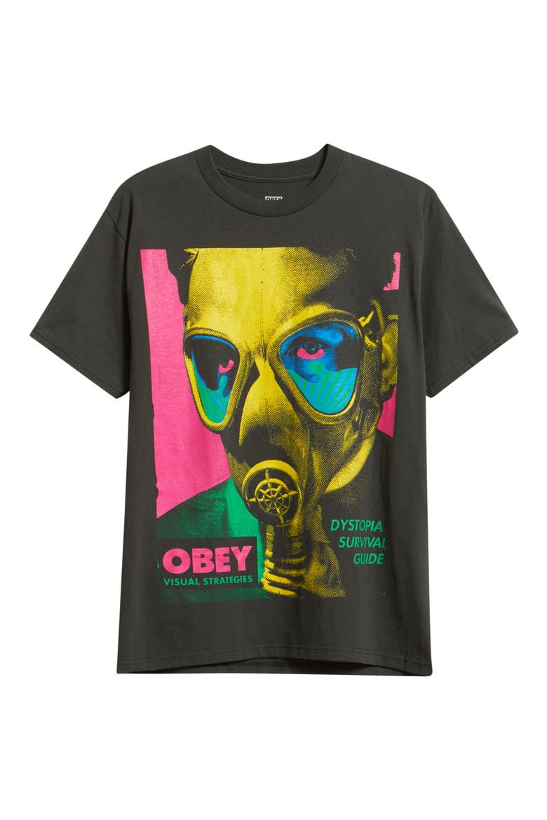 Gas Mask Graphic T-Shirt, Alternate, color, VINTAGE BLACK