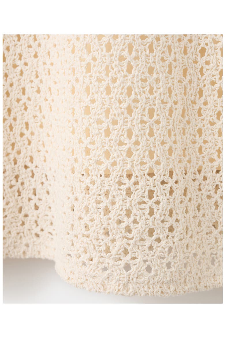 Hibisco Crochet Flower Minidress, Alternate, color, ECRU