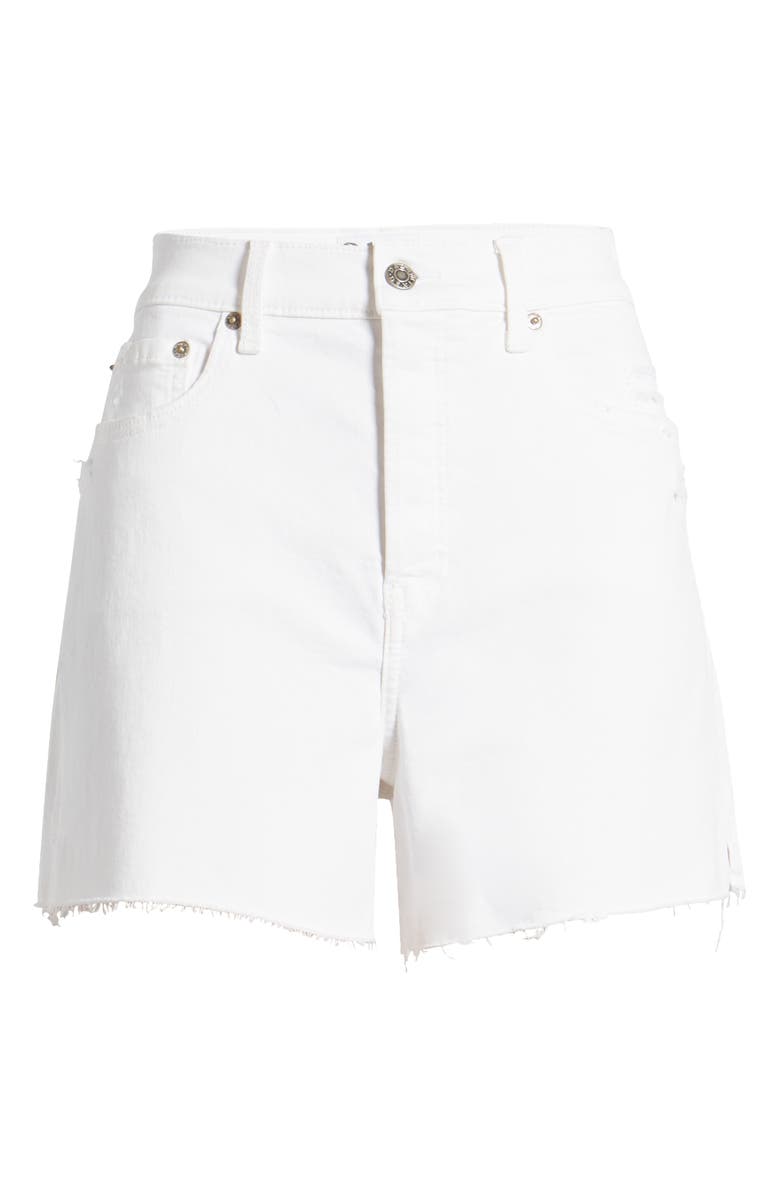 DAZE Bottom Line High Waist Distressed Denim Cutoff Shorts, Alternate, color, 