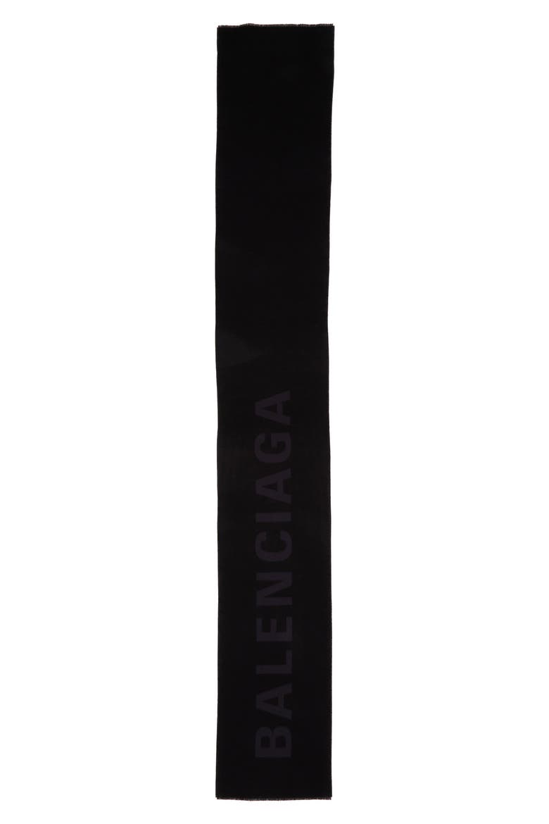 Classic Logo Wool Scarf, Alternate, color, BLACK/ GREY