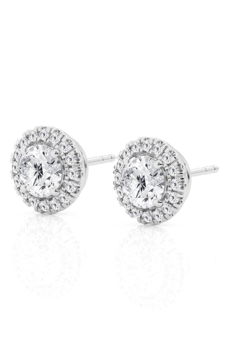 Badgley Mischka Collection Round Cut Lab Created Diamond Stud Earrings - 1.85ctw, Main, color, 1.5 Ctw White Gold