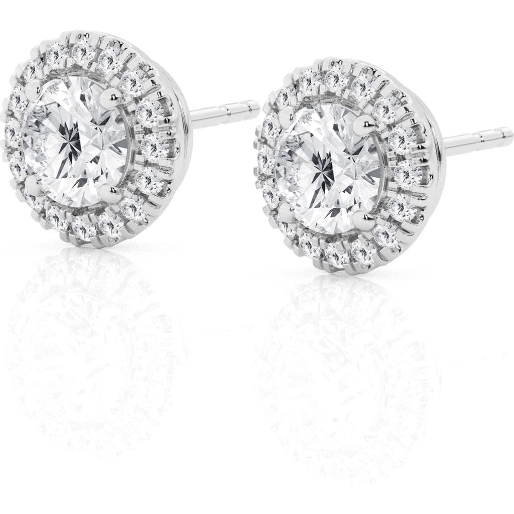 Badgley Mischka Collection Round Cut Lab Created Diamond Stud Earrings In 1.5 Ctw White Gold