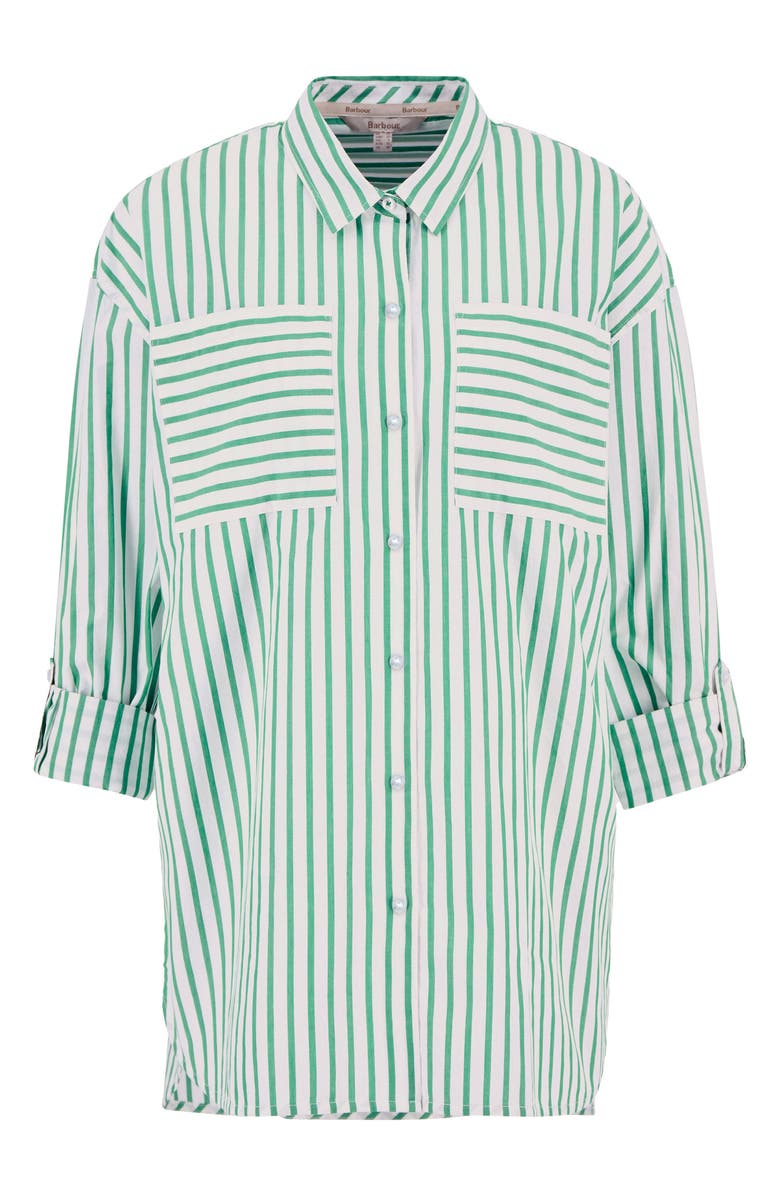 Barbour Nicola Stripe Cotton Button-Up Tunic, Alternate, color,
