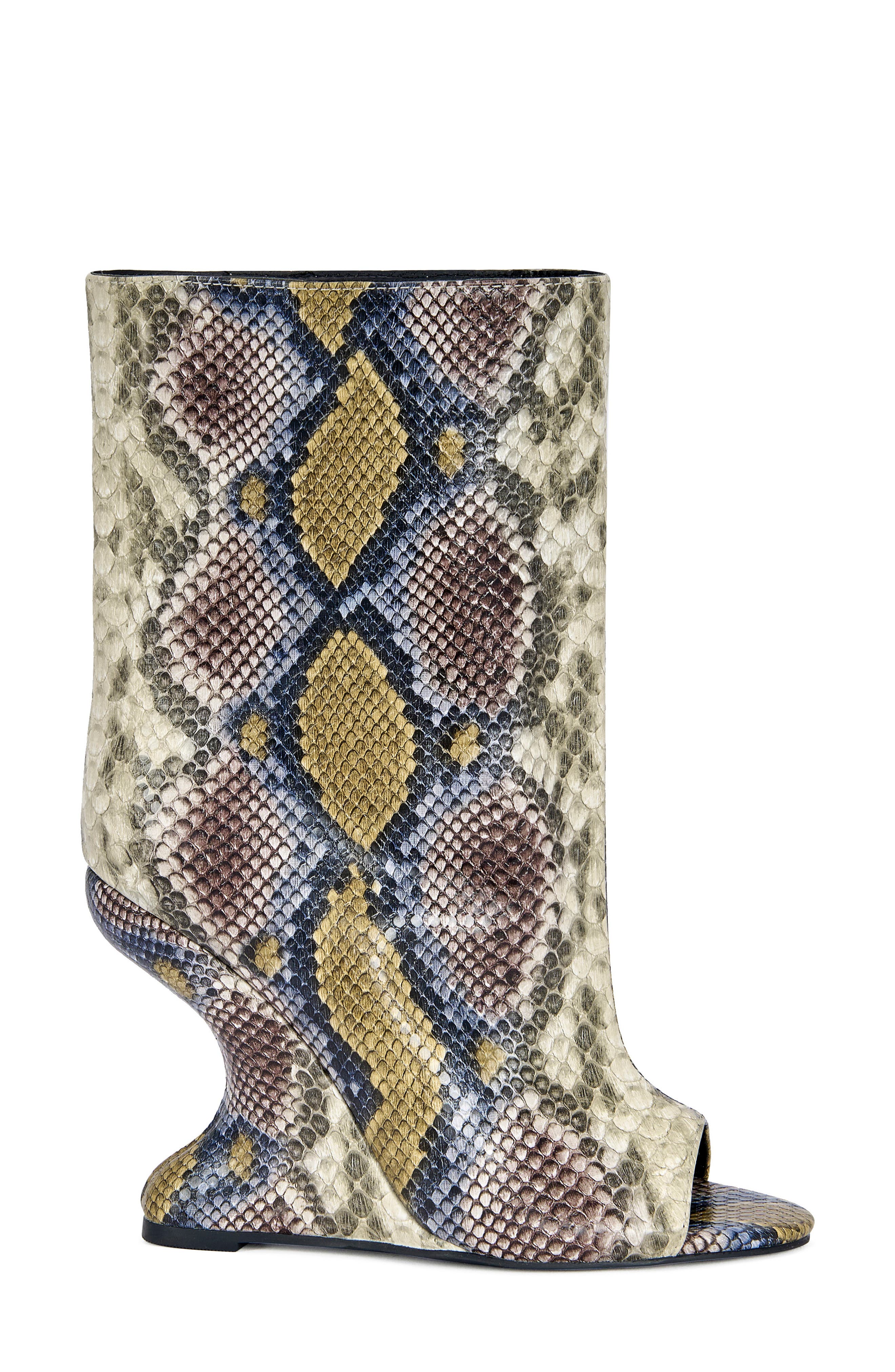 Faoi Open Toe Bootie, Alternate, color, MULTI