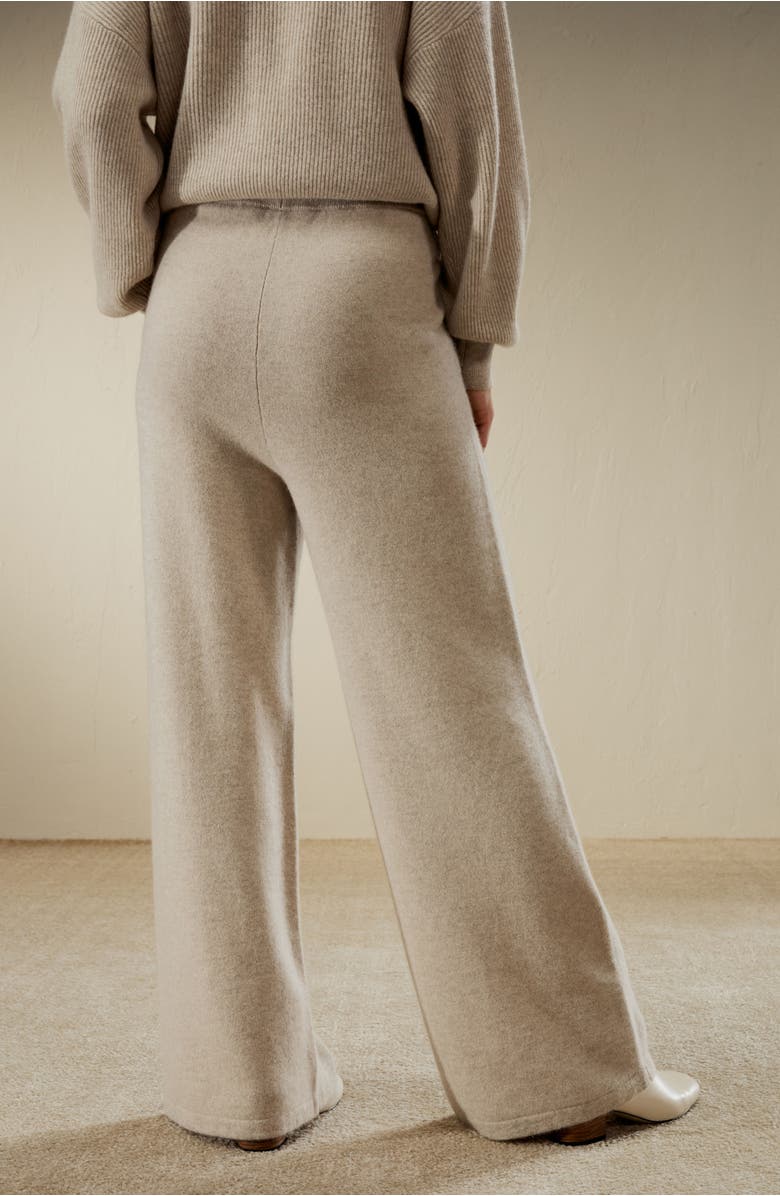 Lilysilk Fluid Cashmere Sweatpants, Alternate, color, Beige