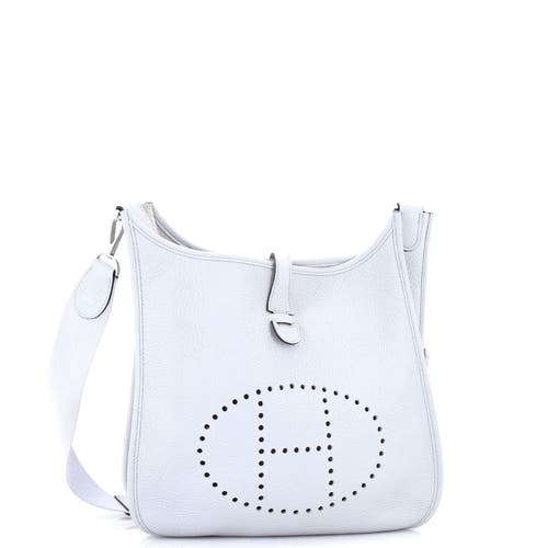 Pre-owned Hermes  Hermes Evelyne Bag Gen Iii Clemence Pm In Blue