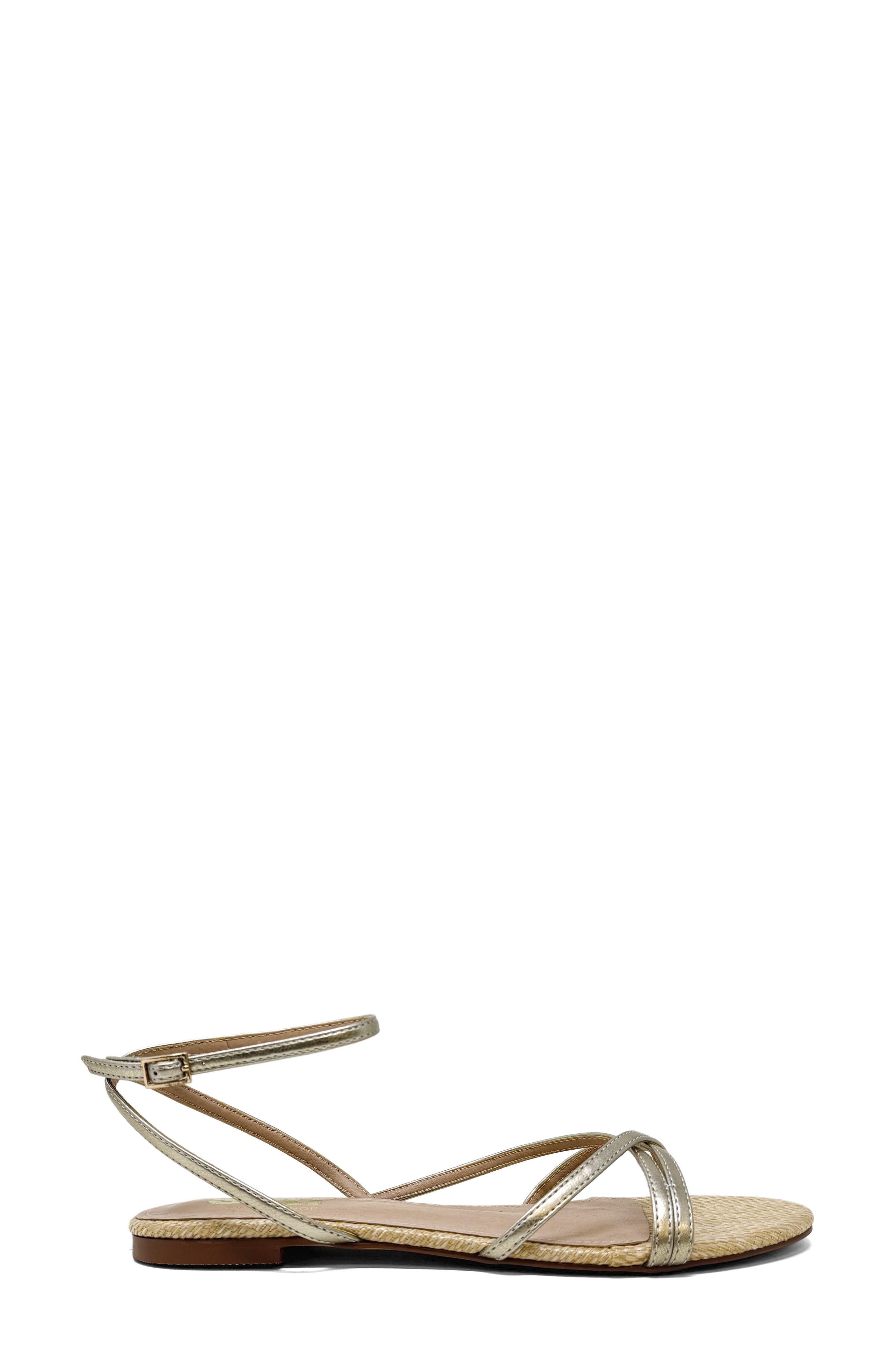 Betty Ankle Strap Sandal, Alternate, color, GOLD