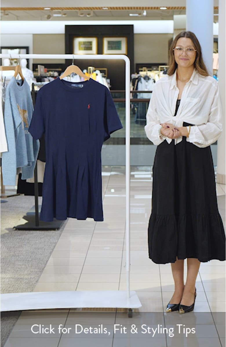 Pleated Cotton Jersey T-Shirt Minidress, sales video thumbnail