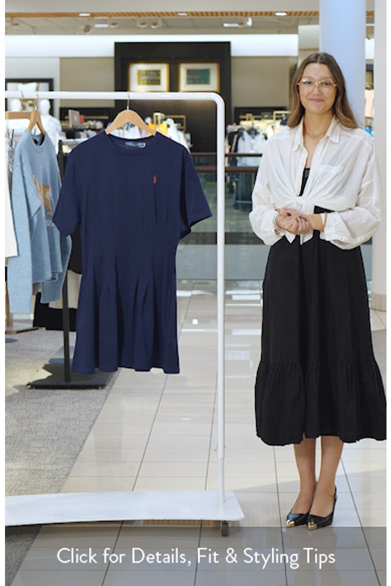 Pleated Cotton Jersey T-Shirt Minidress video