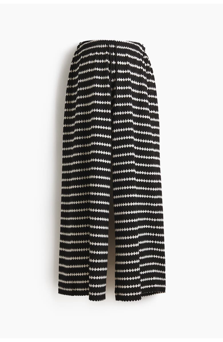 H&M Mama Before & After Knitted Trousers, Main, color, Black/Striped