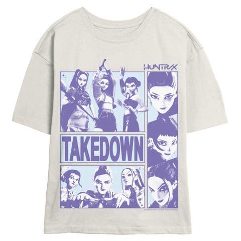 Junior's Takedown Huntrix Panels Short Sleeve Skimmer T-shirt