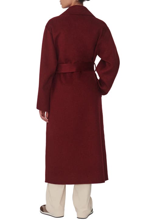 Helston Long Belted Wool Blend Coat