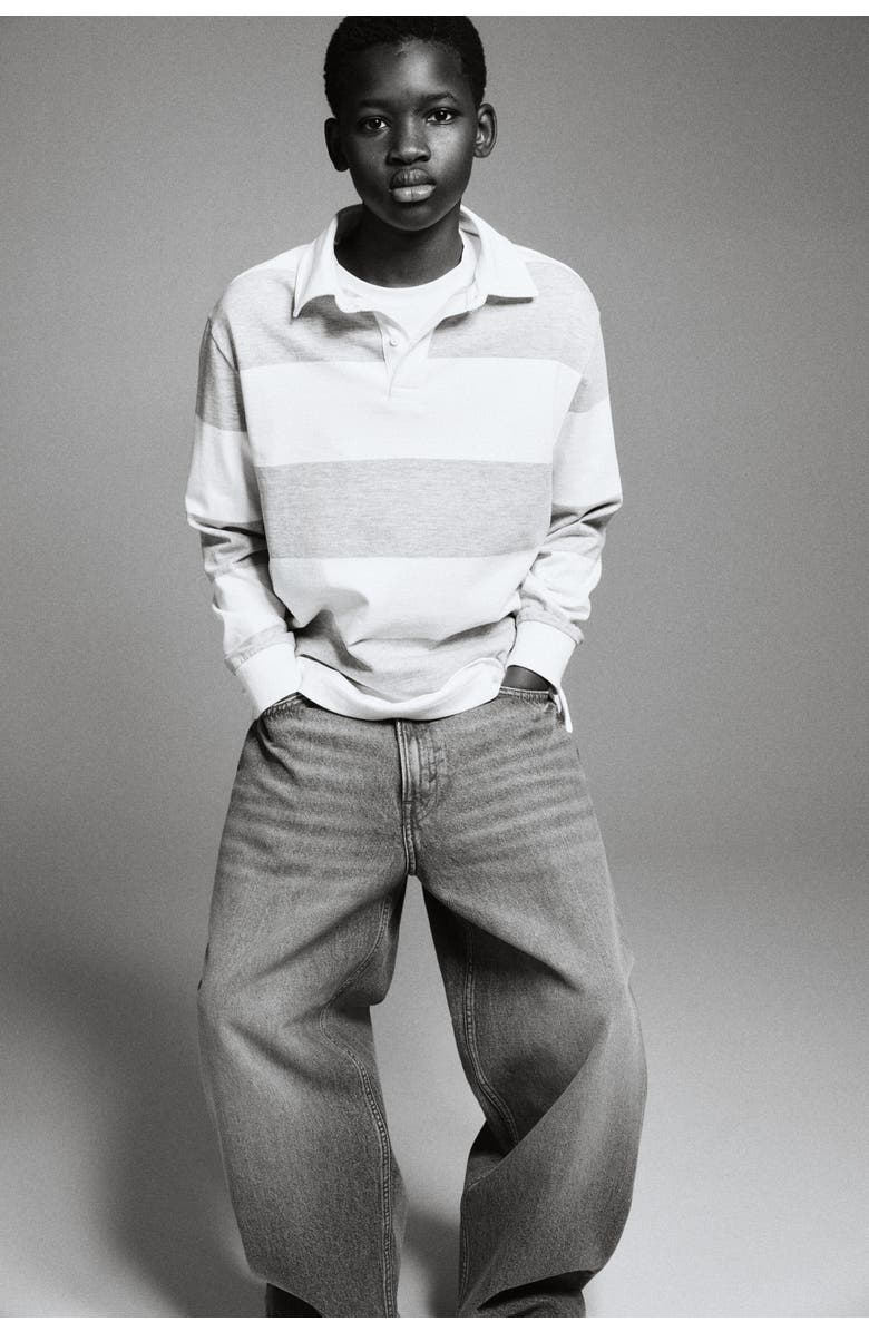 H&M Super Baggy Jeans, Alternate, color, Denim Gray