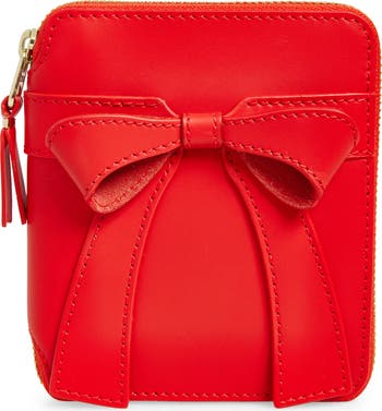 Comme des Garçons Wallets Big Bow Leather Zip Wallet | Nordstrom