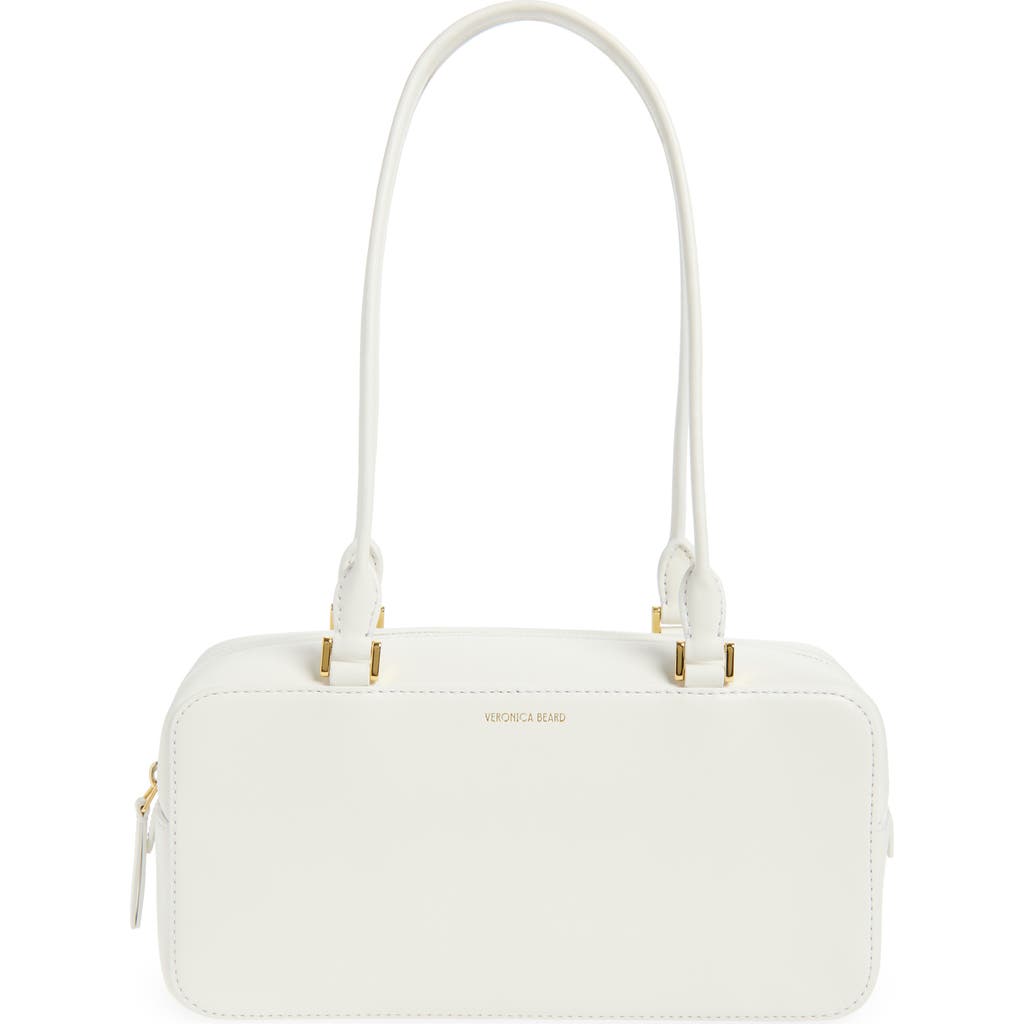 Shop Veronica Beard Boxy Leather Shoulder Bag