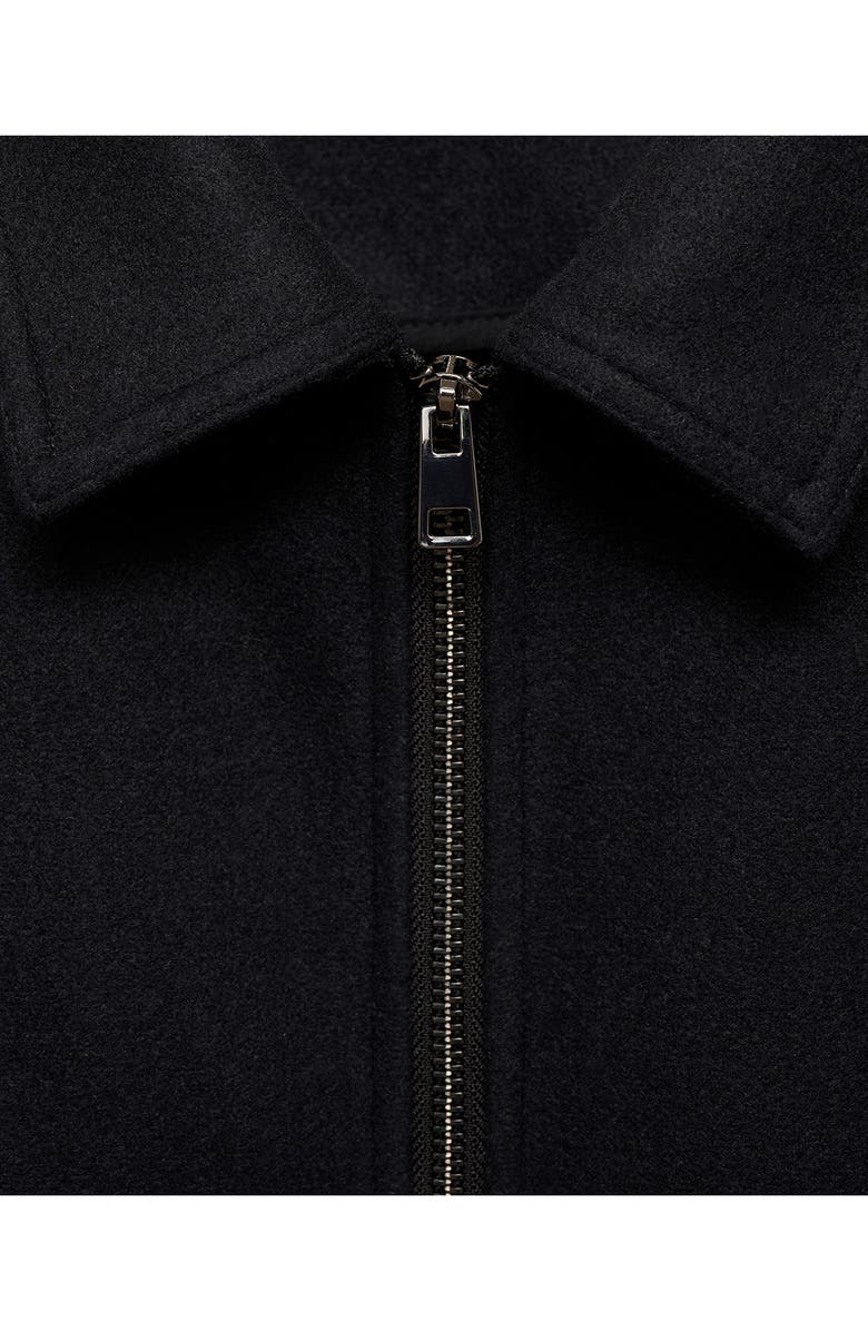 MANGO Flannel Zip Jacket, Alternate, color, 