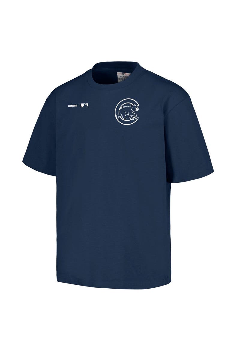 Men's PLEASURES  Navy Chicago Cubs Precision T-Shirt, Alternate, color, Navy