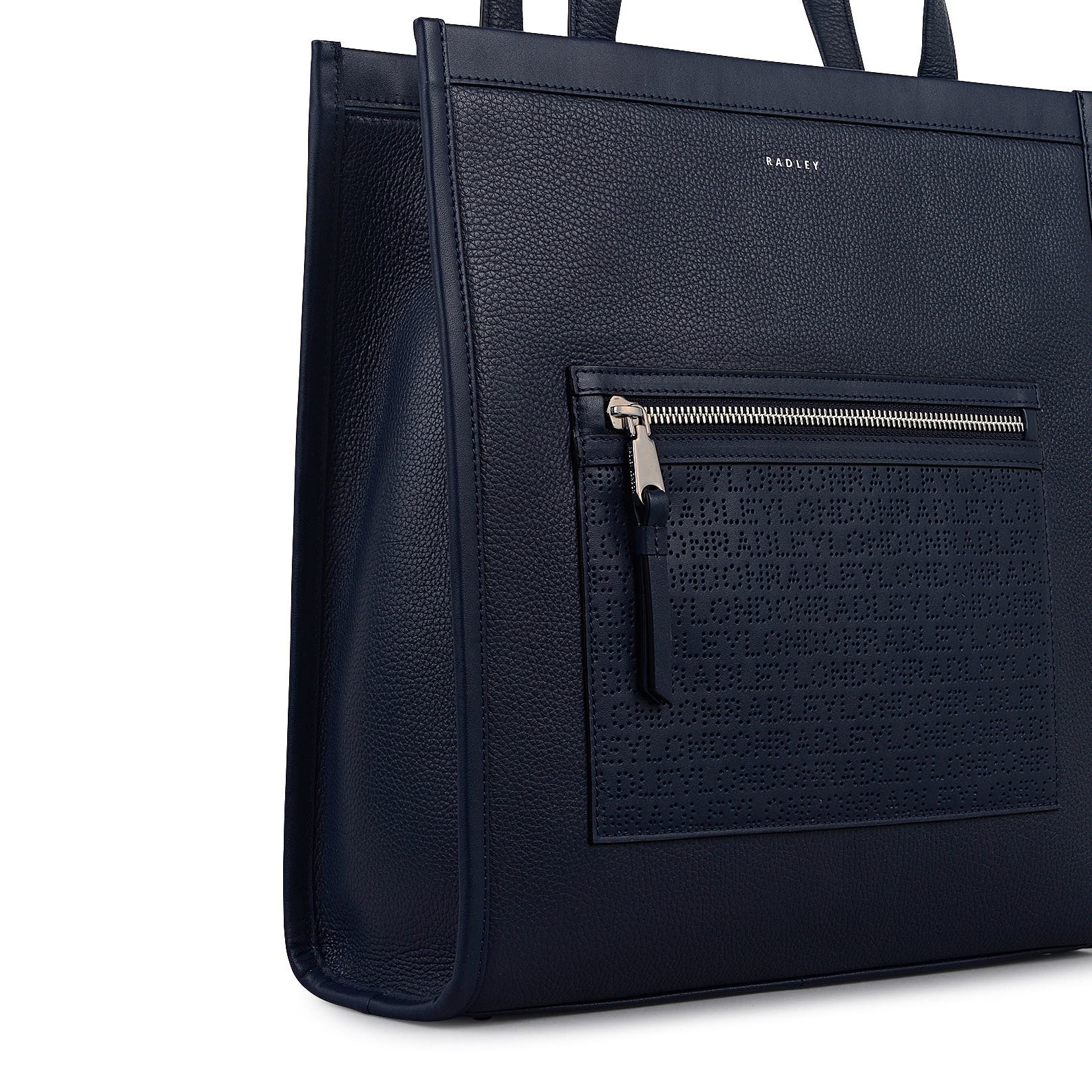 Radley Alba Place - Logo Medium Ziptop Tote Bag, Alternate, color, Ink