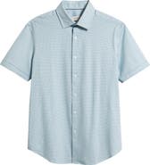 Bugatchi Miles OoohCotton® Neat Dot Print Short Sleeve Button-Up Shirt