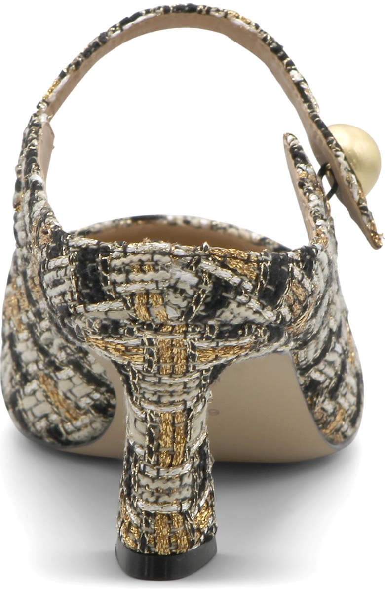 Charles by Charles David Avel Mary Jane Pointed Toe Mule, Alternate, color, Black-Gold-Tx