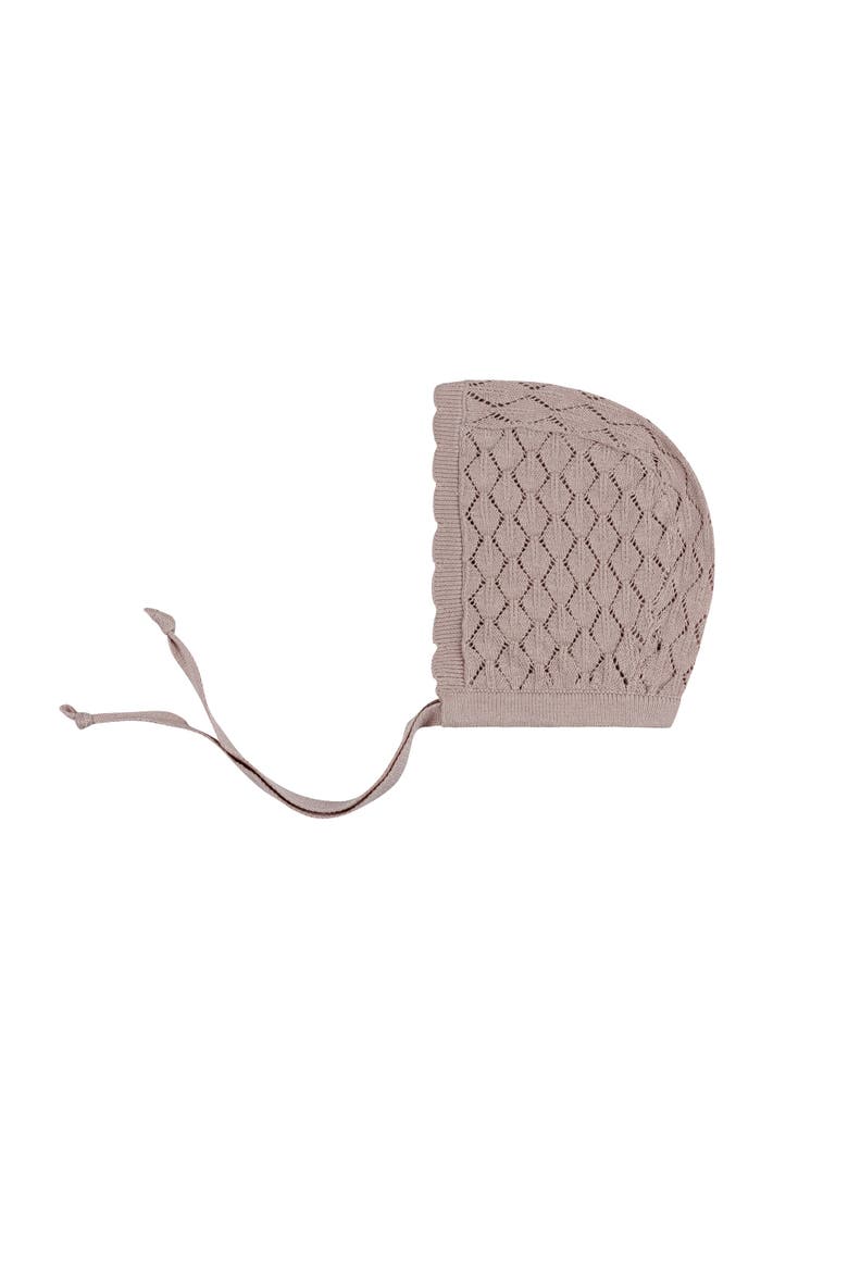 Looms Stitch Collection - Diamond Pointelle Knit Bonnet, Main, color, Mauve