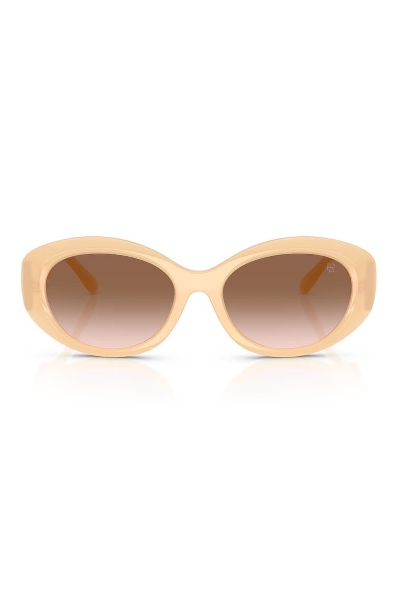 55mm Oval Gradient Sunglasses, Main, color, OPAL BROWN MARZIPAN / BROWN
