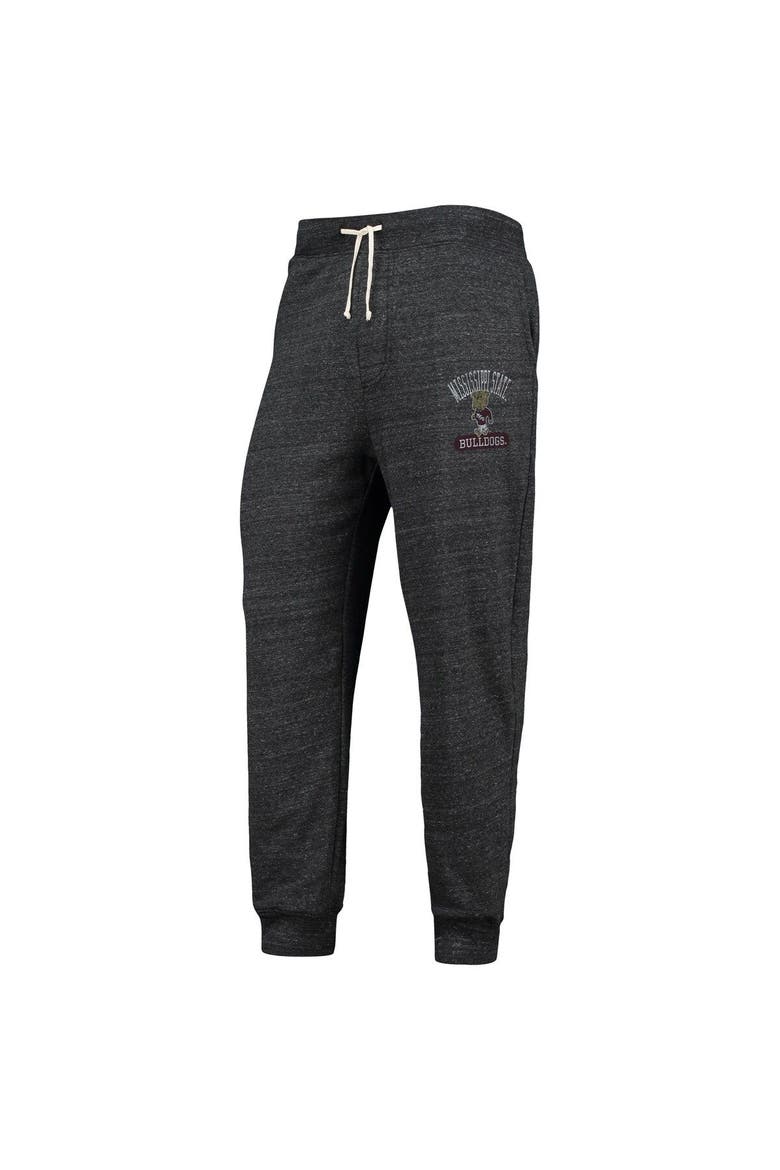 Men's Alternative Apparel Heathered Black Mississippi State Bulldogs Dodgeball Tri-Blend Pants, Alternate, color, Heather Black