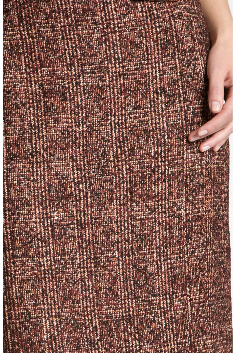 'Cambon' Tweed Pencil Skirt, Alternate, color, RED GRAPE