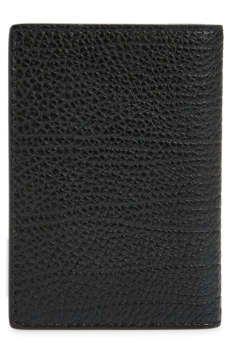 Burberry B Cut Leather Bifold Card Holder, Alternate, color,