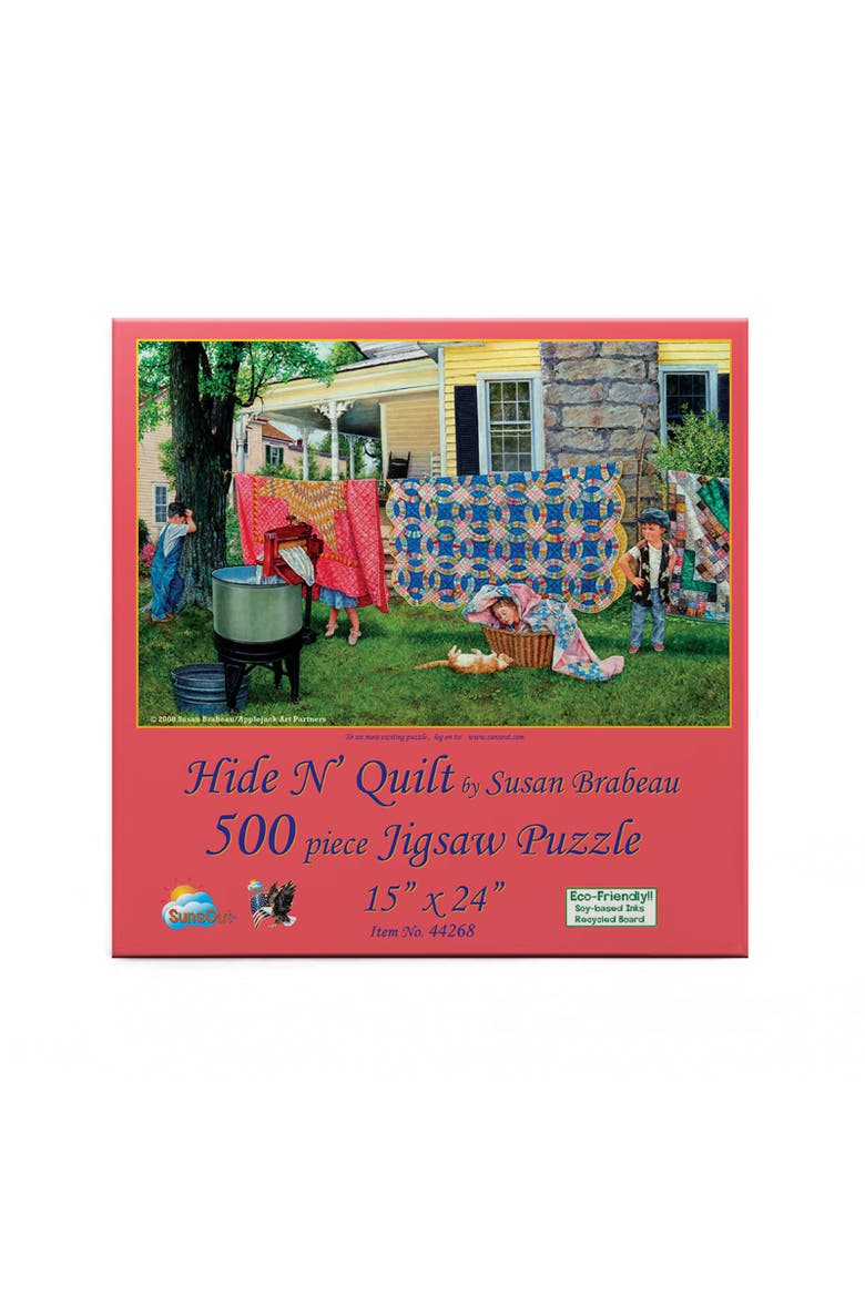 Hide N Quilt 550 piece Jigsaw Puzzle for Adults, Alternate, color, Multicolor
