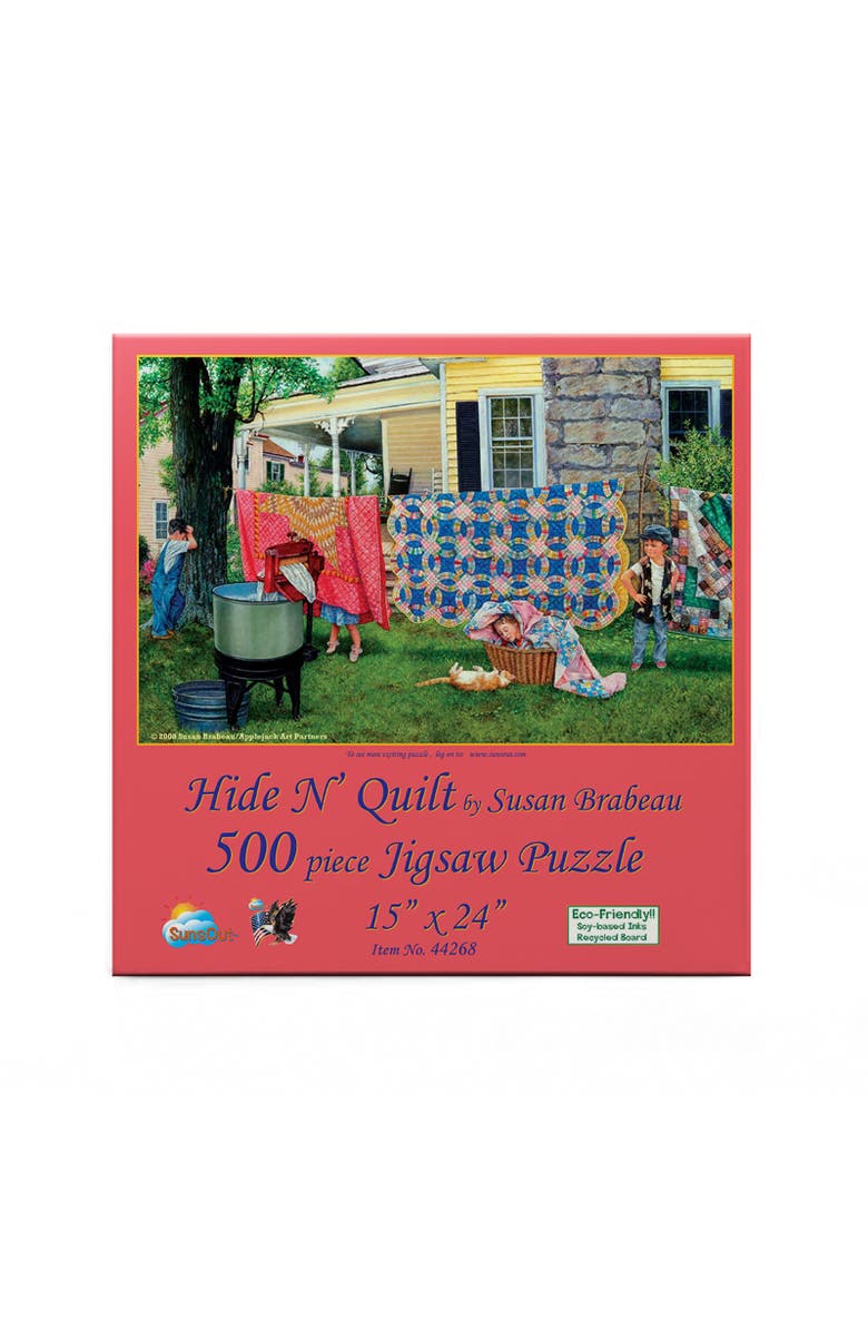 Sunsout Hide N Quilt 550 piece Jigsaw Puzzle for Adults, Alternate, color, Multicolor