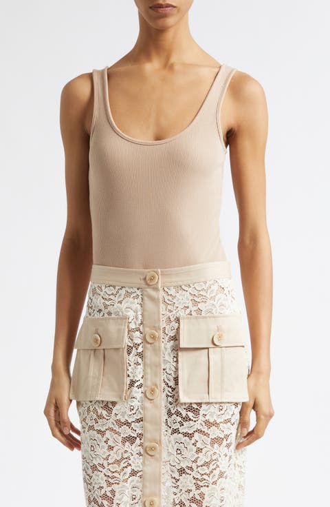 Nica Scoop Neck Tank Bodysuit
