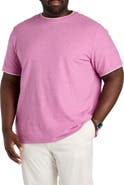 Harbor Bay by DXL Big & Tall Piqué Crewneck T-Shirt