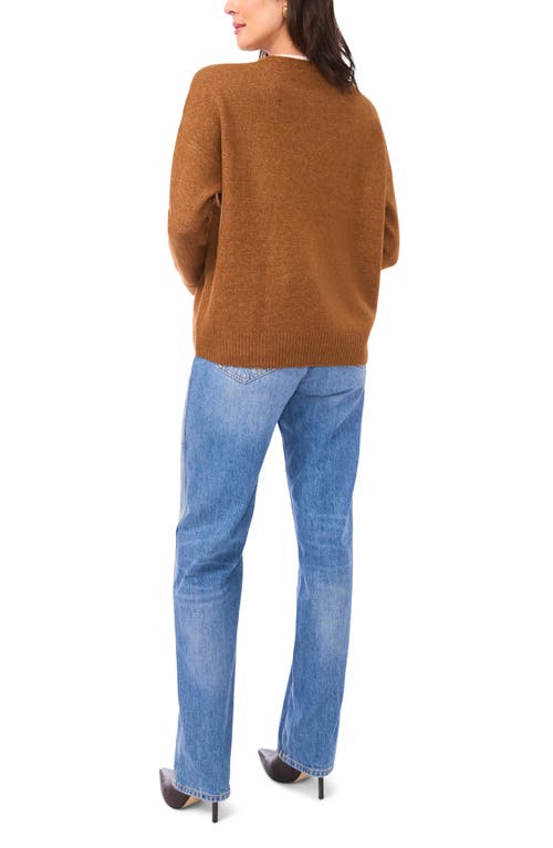 Vince Camuto Layered Look Sweater In Brown
