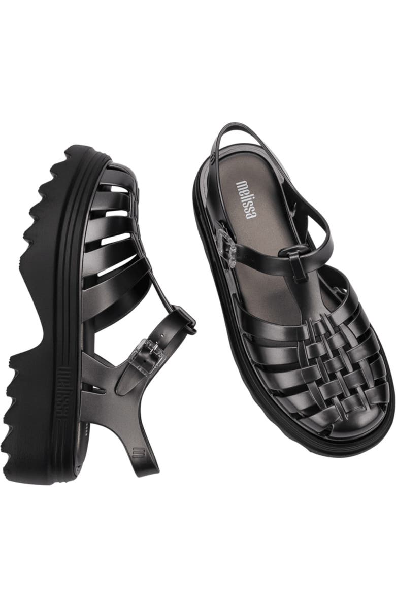Melissa Possession Platform II Sandal, Alternate, color, Black/ Silver