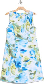 Calvin Klein Floral Sleeveless Scuba Fit & Flare Dress