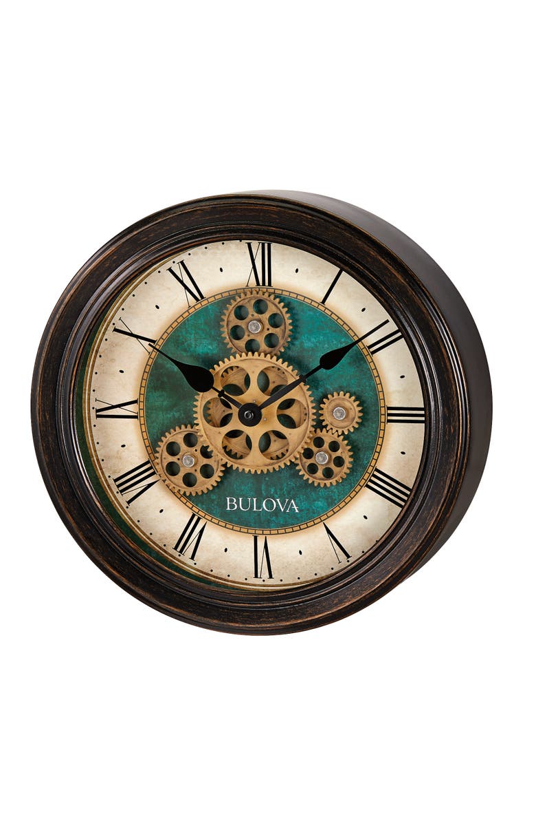 Bulova Clocks Industrial Motion Wall Clock, Alternate, color, Black