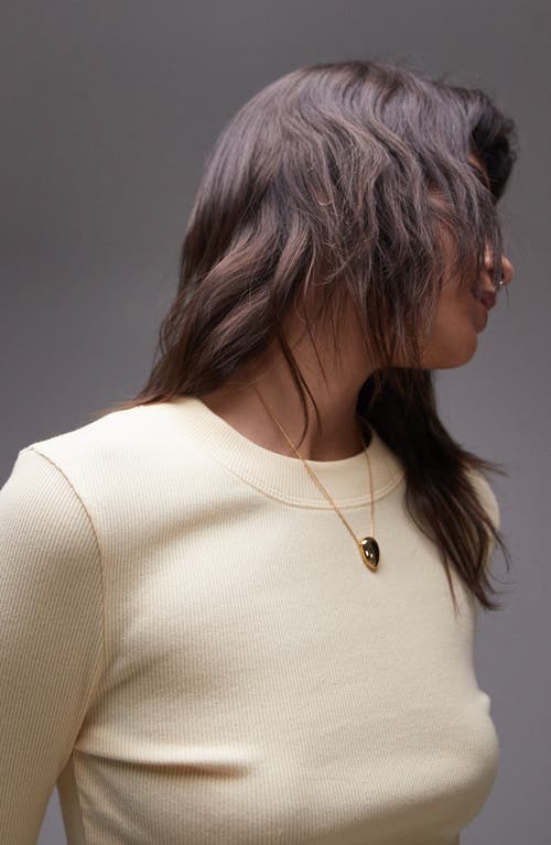 TOPSHOP TOPSHOP LONG SLEEVE COTTON RIB T-SHIRT