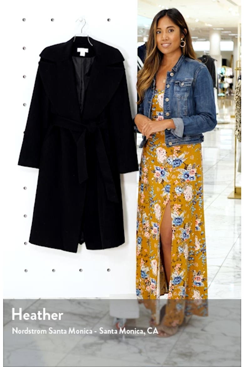 Wool Blend Wrap Coat video