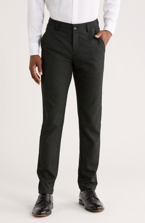 Slim Fit Flat Front Dress Pants