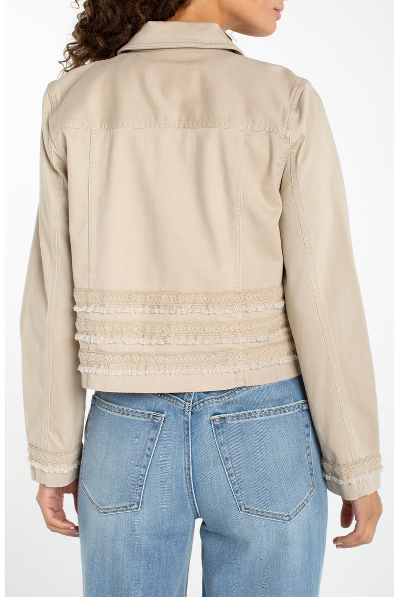 Twill Fringe Jacket, Alternate, color, SAFARI SAND