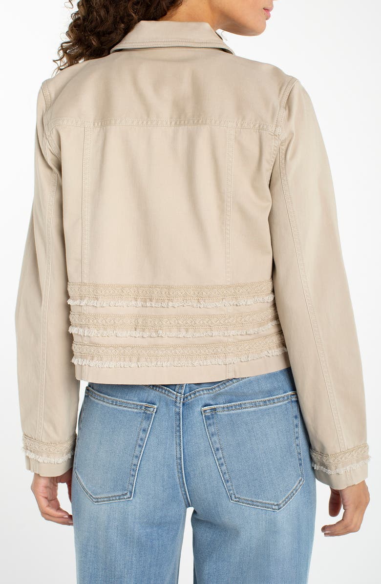 Liverpool Los Angeles Twill Fringe Jacket, Alternate, color, Safari Sand