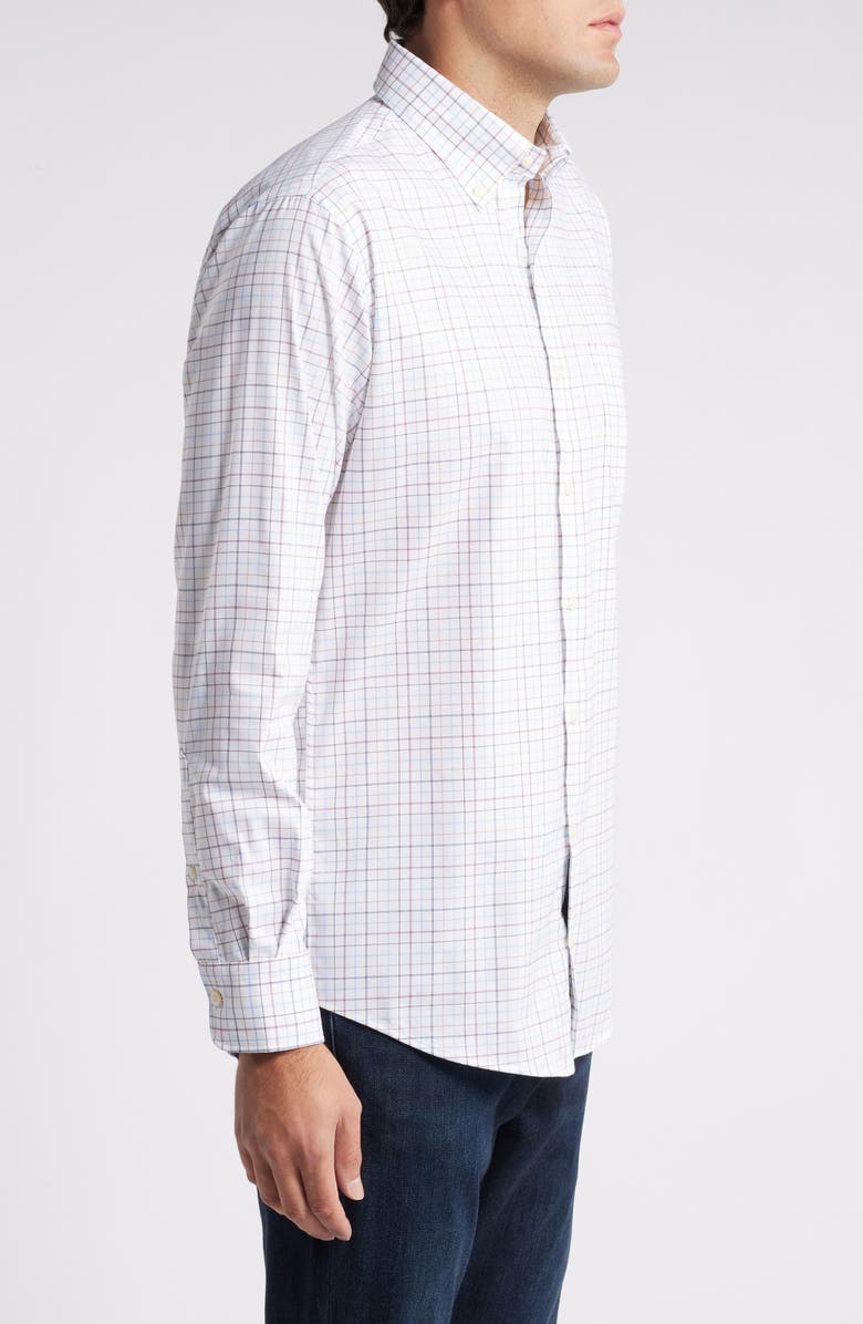 Peter Millar Sydney Crown Lite Check Stretch Button-Down Shirt, Alternate, color, 