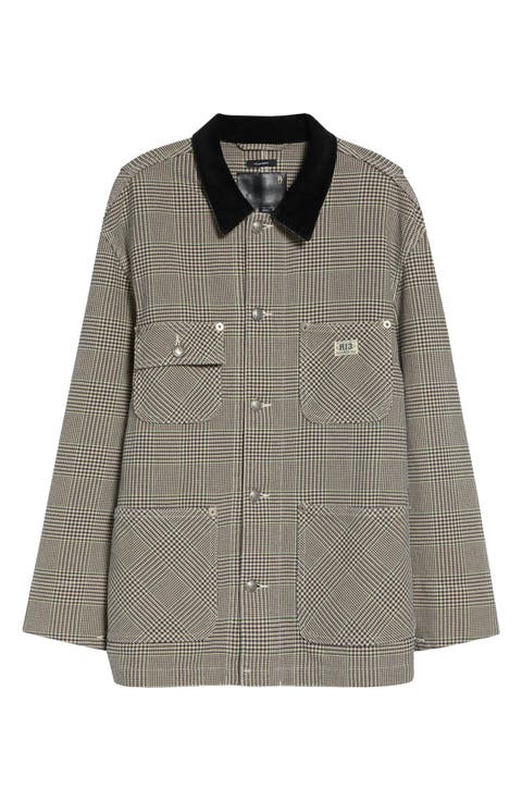 Glen Plaid Relaxed Fit Chore Jacket