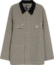 R13 Glen Plaid Relaxed Fit Chore Jacket