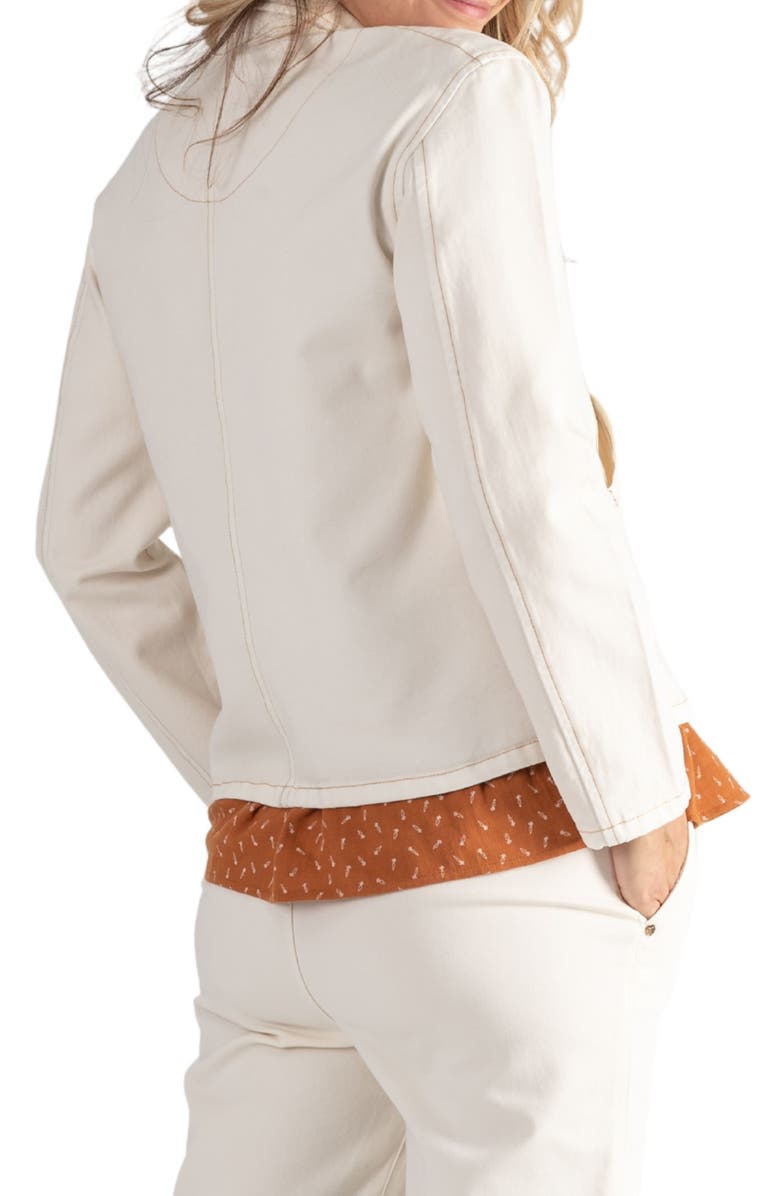 Cache Coeur Romy Floral Embroidered Maternity/Nursing Denim Jacket, Alternate, color,